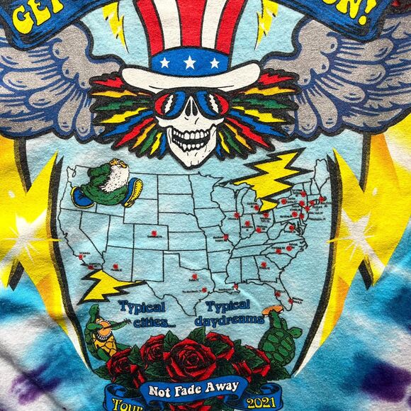 Grateful Dead Still Truckin Tour T Shirt Mens S Multicolor Tie Dye Graphic - Picture 4 of 11